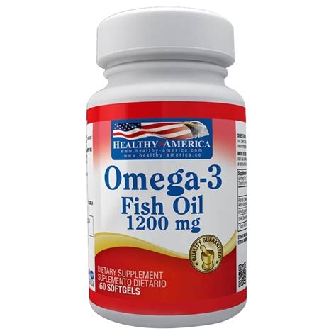 Omega 3 Fish Oil 1200 Mg X 60 Softgels Healthy America Artemisa