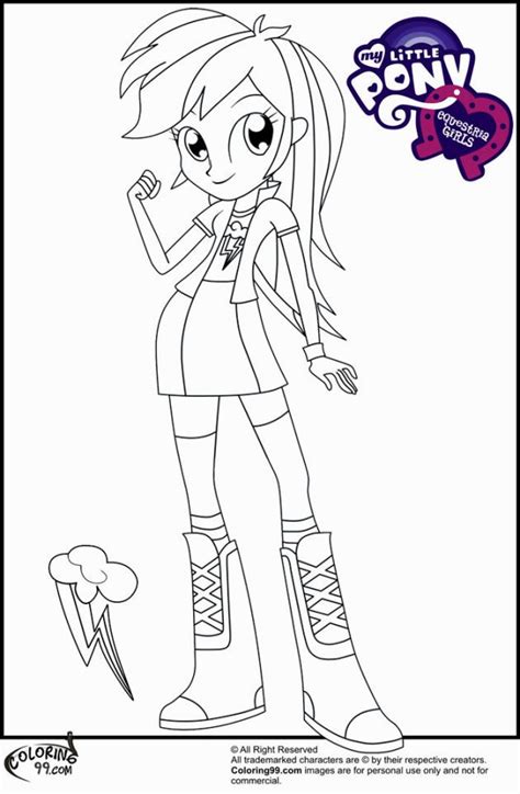We have a bunch of equestria girls for you to color. Printable Rainbow Coloring Page | My little pony coloring ...