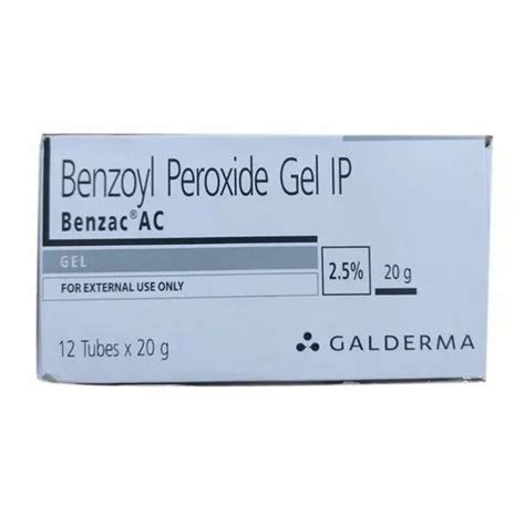Benzac Ac Benzoyl Peroxide Gel Ip Packaging Size 12 Tubes X 20g At Rs