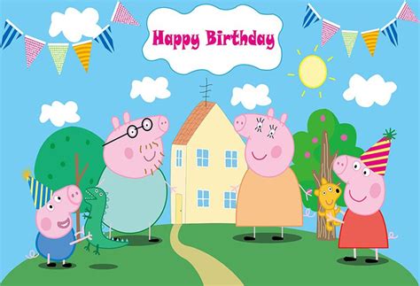 This is where peppa pig and her family live. Peppa Pig backdrop-photo backdrops Peppa Pig-backdrop for ...