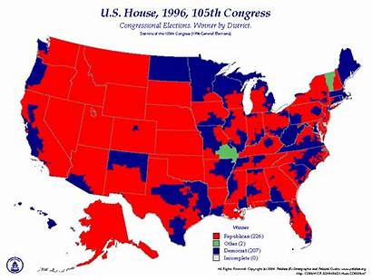 Election 2000 1996 Maps Map Presidential Congressional