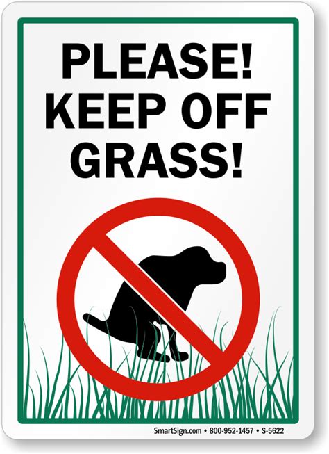 Keep Dog Off Grass Signs From 8