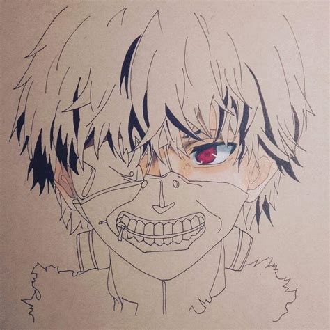 Drawing Tutorial How To Draw Kaneki Ken From Tokyo Ghoul Anime Amino