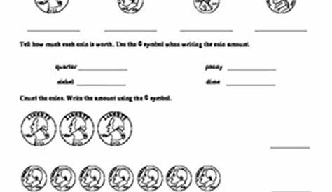 (2.MD.8) Money- 2nd Grade Common Core Math Worksheets- Part A by Tonya Gent