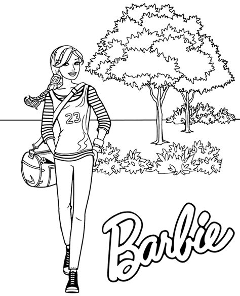 Surfnetkids » coloring » cartoon » barbie » barbie's car. Barbie printable coloring page for girls