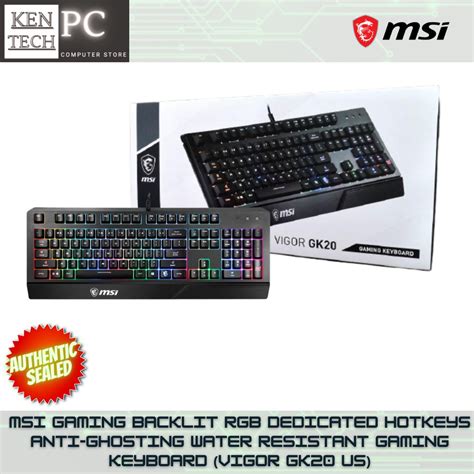 Msi Vigor Gk20 Backlit Rgb Gaming Keyboard Shopee Philippines