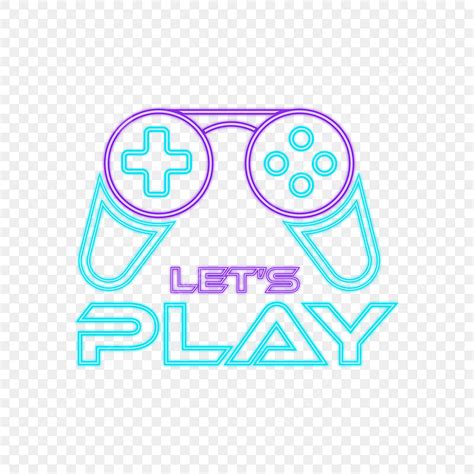 Neon Play Vector Png Images Let S Play Neon Sign Vector Label Neon