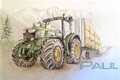 Verkaufe sofort einsatzbereiten john deere traktor mit frontlader. Pin auf Wandgestaltung - wall art