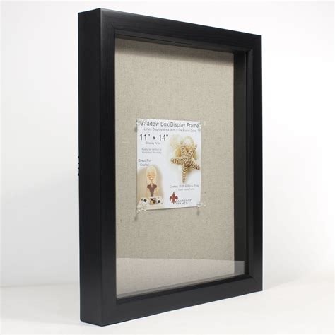 Galleon Lawrence Frames 11 By 14 Inch Black Shadow Box Frame Linen