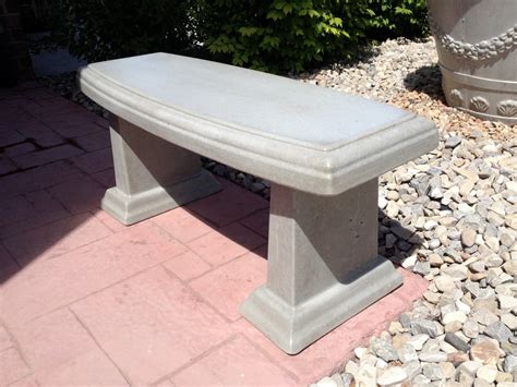 Concrete Double Curved Bench With Matching By Concreteyarddecor