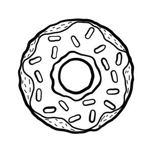 The sky s the limit with donut coloring pages. Donut Line Drawing | Free download on ClipArtMag