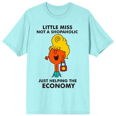 Mr. Men And Little Miss Meme Little Miss Shopaholic Crew Neck Short