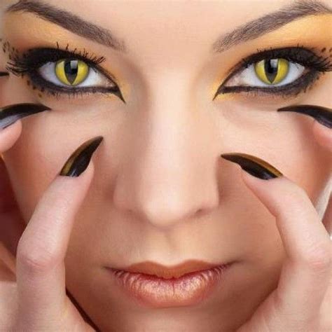 I received the black one (really wanted pink). Dragon humanoid eyes (With images) | Cat eye contacts, Cat ...