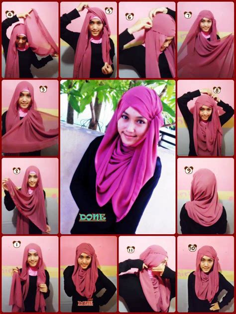 Kreasi Jilbab Pashmina Untuk Remaja Tutorial Hijab