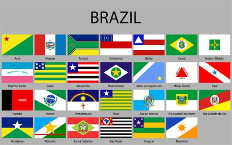 All Flags Of States Of Brazil Stock Illustration Download Image Now