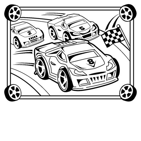 Race car coloring pages these race car coloring pages feature stock cars formula cars hot rods and more. 45 Race car coloring pages and crafts cakes for kids ...