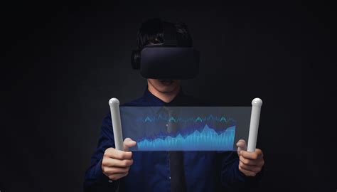 Geschäftsmann Mit Virtual Reality Metaverse Brille In Die Virtuelle Welt Die Das