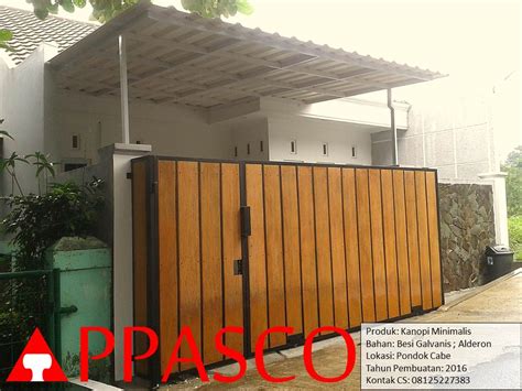 Contoh foto dan desain kanopi rumah minimalis modern. Pagar Minimalis dan Kanopi Alderon di Pondok Cabe - Pagar ...