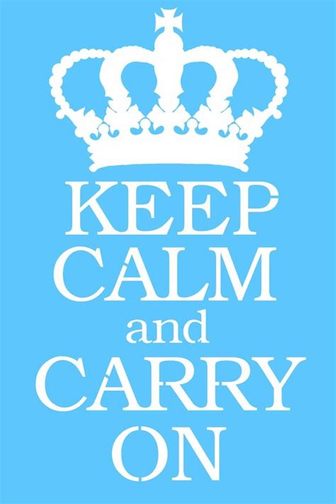 Keep Calm And Carry On Crown Reusable Stencil For Fabric