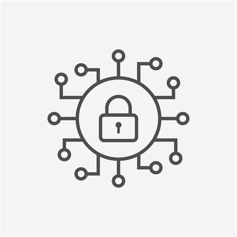 Cyber Security Icon Vector Security Symbol Artificial Intelligence