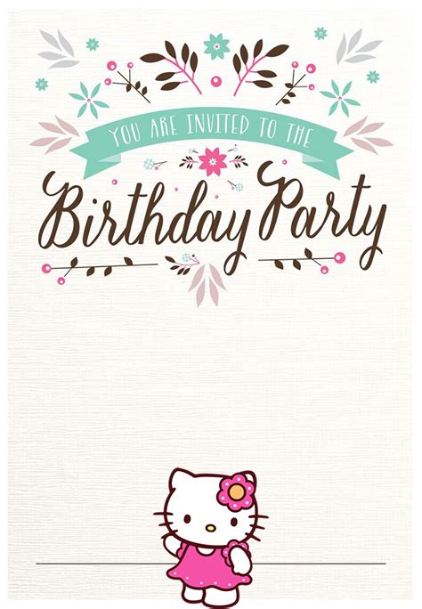 Hello Kitty Free Printable Invitation Templates | Invitations Online