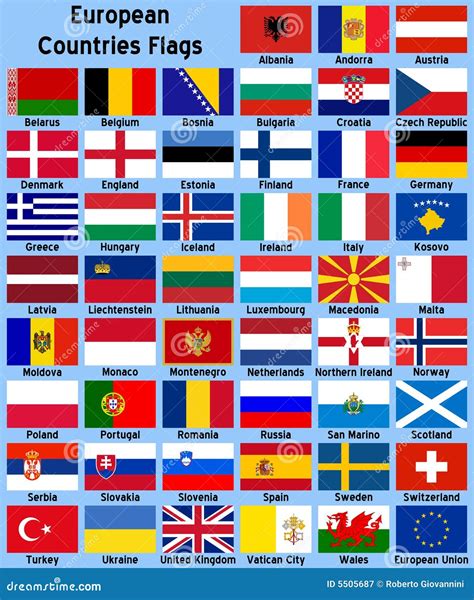 European Countries Flags Royalty Free Stock Photography Image 5505687