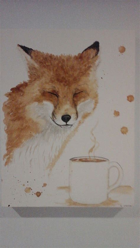 Fun Coffee Painting Painted With Coffee Animal
