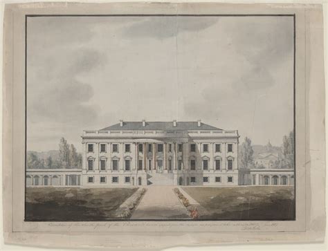 Italy In The White House Elevation Of The South Front Of The President