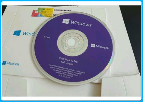 Microsoft Windows 10 Professional 64 Bit Dvd Win10 Pro Oem Pack With