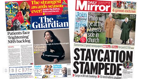 Newspaper Headlines Staycation Stampede And Nhs Future Blueprint