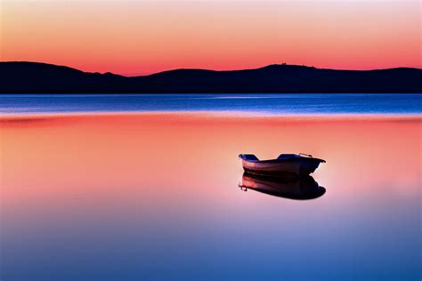 Boat In Sunset By Gert Lavsen 500px Sunset Minimal Photography