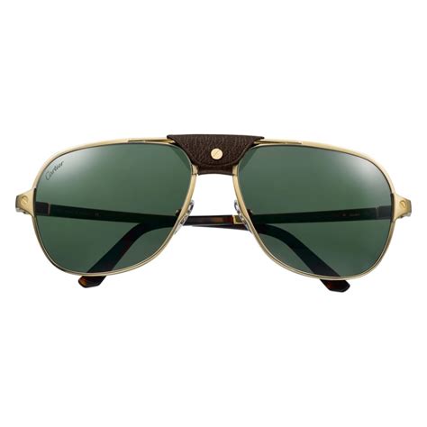 cartier aviator metal champagne polarized green santos de cartier sunglasses cartier