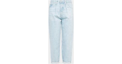 Calvin Klein Denim High Rise Baggy Jeans In Blue Lyst UK
