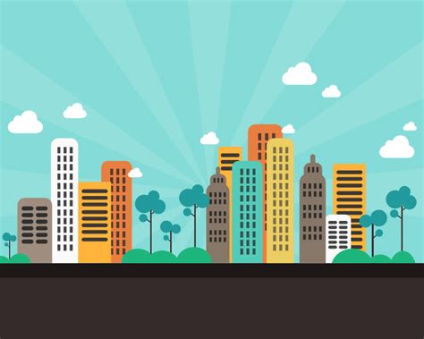 11 Free Psd Buildings City Backgrounds Images Cartoon