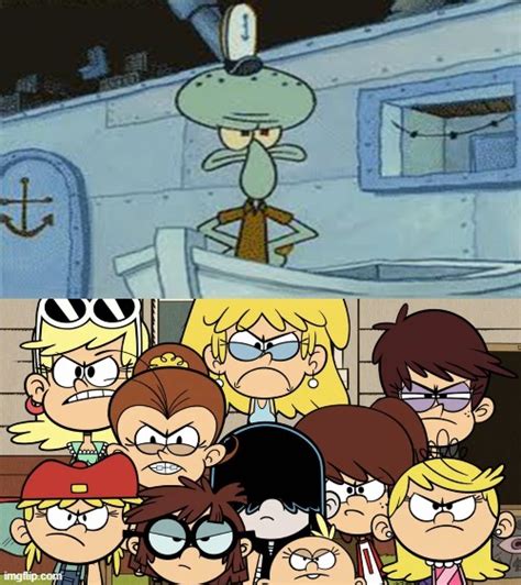 Squidward Vs The Loud House Blank Template Imgflip