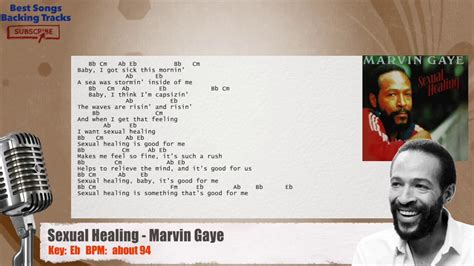 🎙 Sexual Healing Marvin Gaye Vocal Backing Track With Chords And Lyrics Youtube