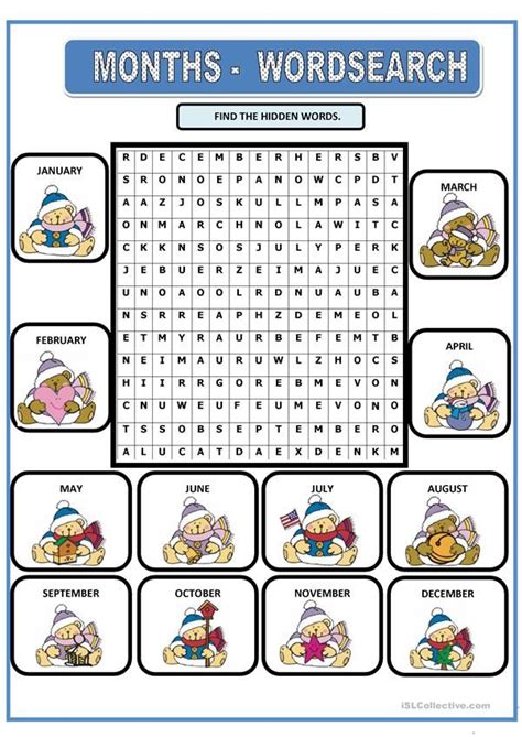 Months Atividades Em Inglês Para Crianças Atividades De Ingles