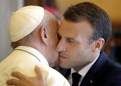 Le Pape François Et Emmanuel Macron Une Longue Et Chaleureuse