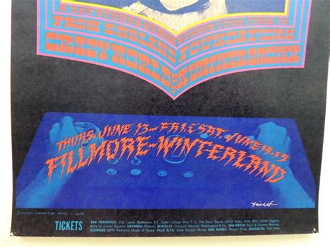 Rare Psychedelic Janis Joplin Arthur Brown Dance Concert Poster San