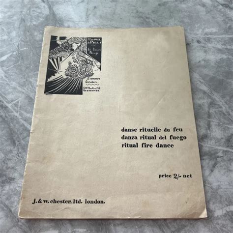 Manuel De Falla Ritual Fire Dance Vintage Sheet Music 1921