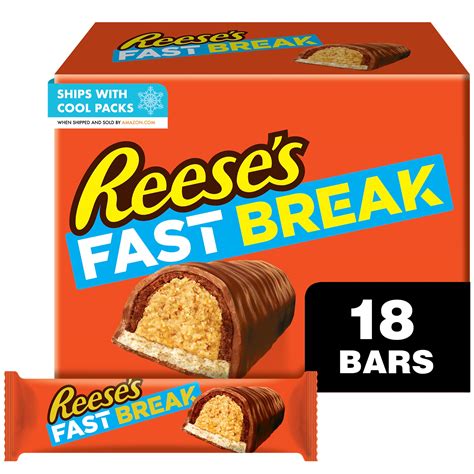 buy reese s fast break milk chocolate covered peanut butter and nougat bulk halloween candy 1