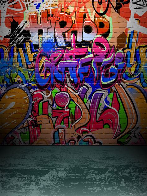 Color Graffiti Hip Hop Backdrops Vinyl Photography Brick Wall Photo Booth Backgrounds For
