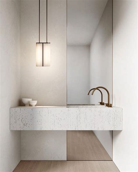 Minimalist Powder Room Japandi Design Bathroom Inspiration Decor