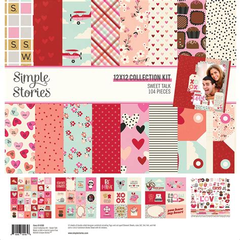 Simple Stories Collection Kit 12x12 Sweet Talk 810046691656