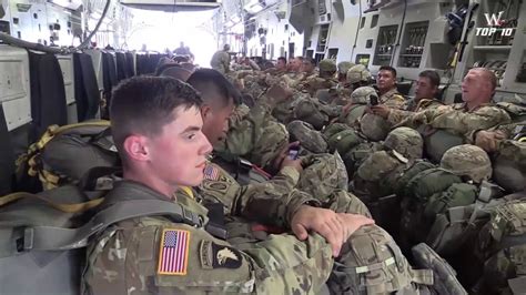 🛩paratroopers Static Line Jump From C 17 Youtube