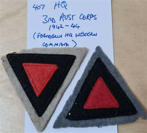 Ww2 Era Australian Army Uniform Unit Colour Patches Lot 4 Jb Military