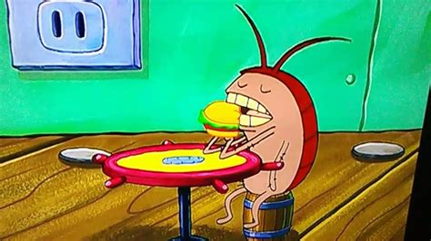 Spongebob Cockroach Eating Krabby Patty