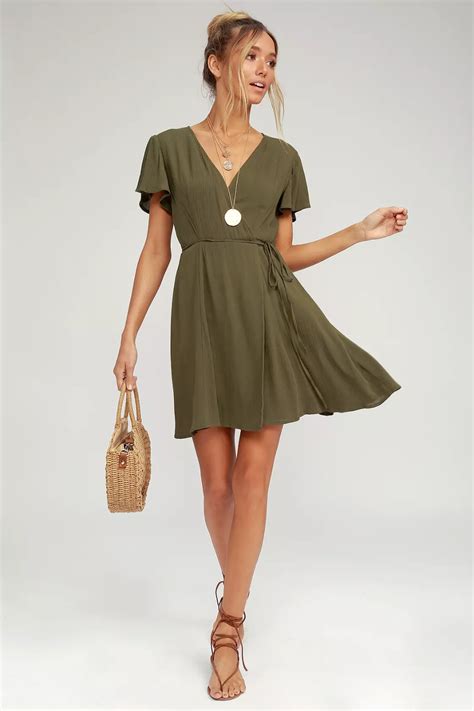 Olive Green Dress Casual Artofit