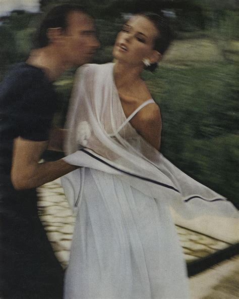 “the Story Of Ohhh” Us Vogue May 1975 Photographer Helmut Newton Models Lisa Taylor Eva