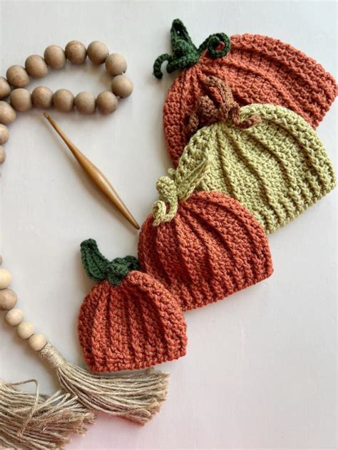 The Pumpkin Beanie Free Crochet Pumpkin Hat Pattern Hanjan Crochet